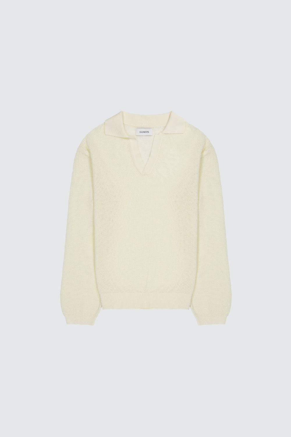 Laneus Laneus polo in mesh con scollo a V