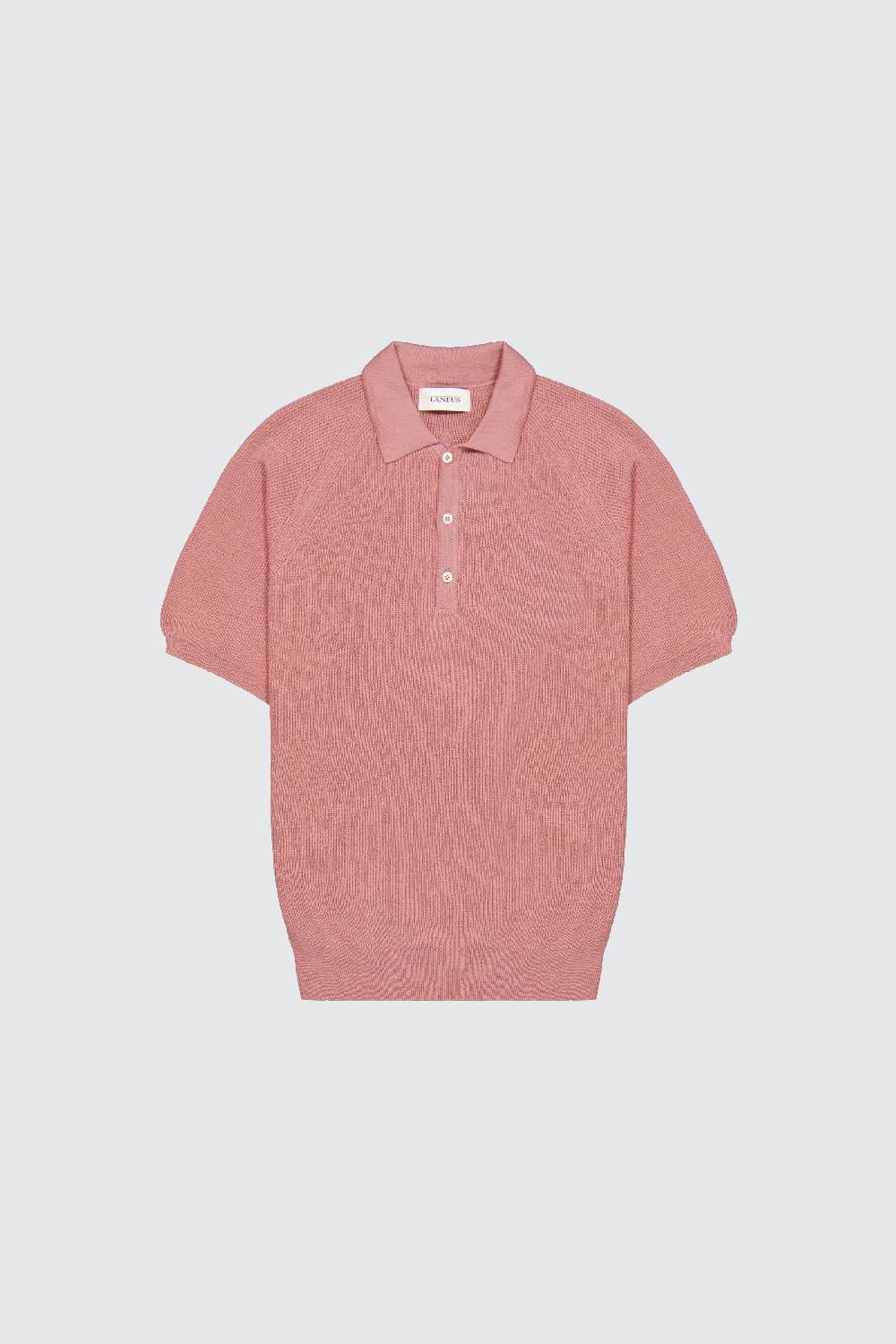 Laneus Laneus polo pink in maglia con bottoni