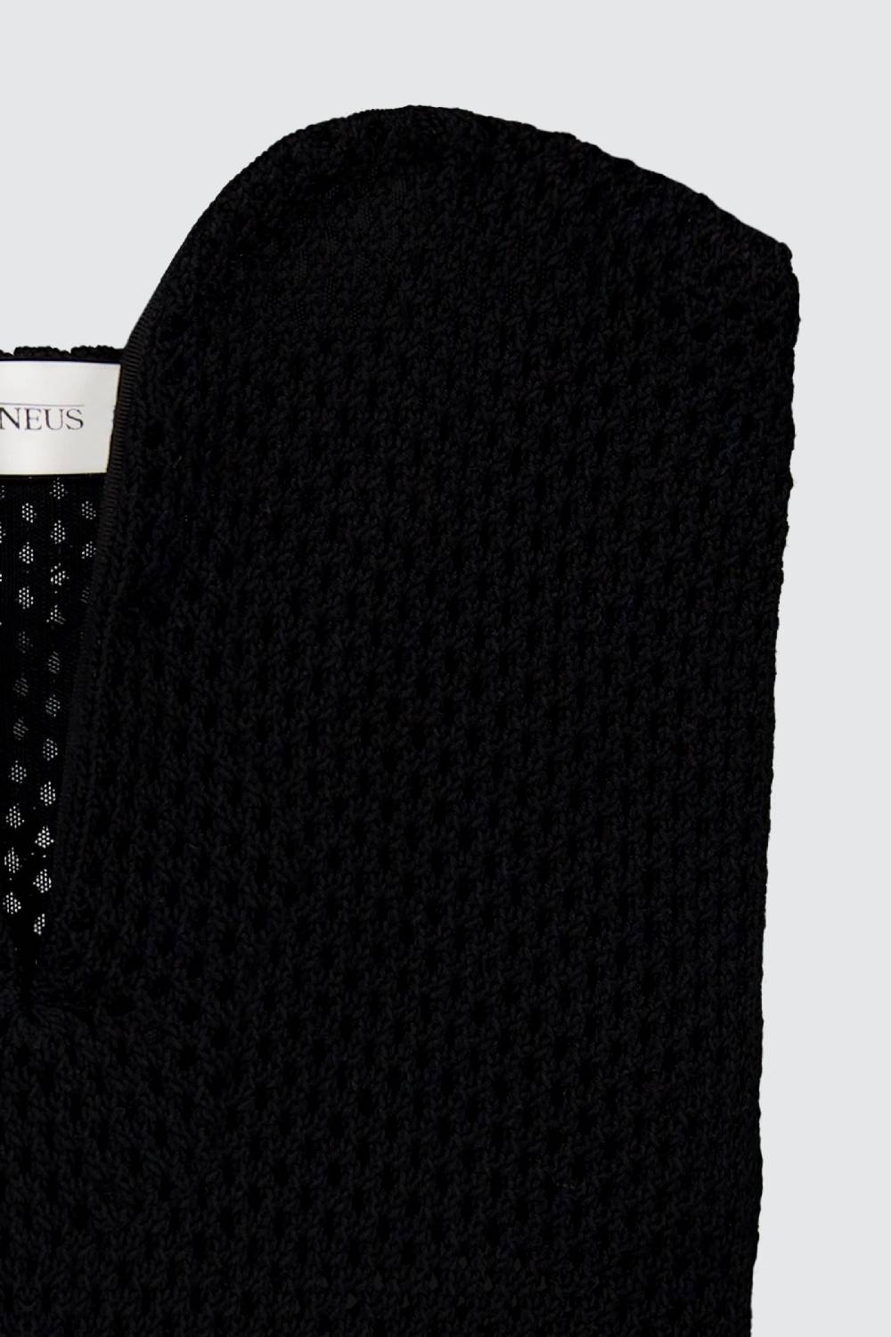 Laneus Laneus Top Black In Mesh Con Scollo A Cuore