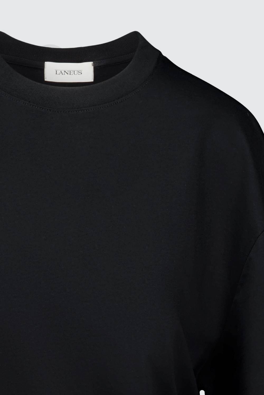 Laneus Laneus Mini Abito Black Con Drappeggio Asimmetrico