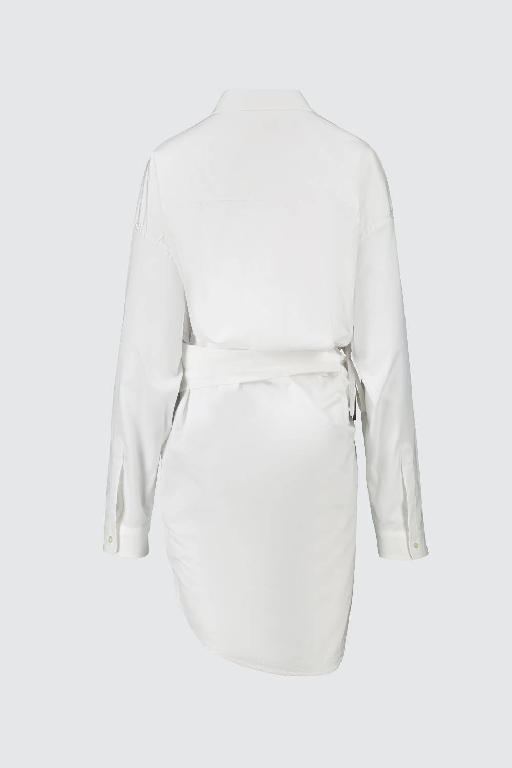 Laneus Laneus Mini Abito White Shirt Con Taglio Asimmetrico