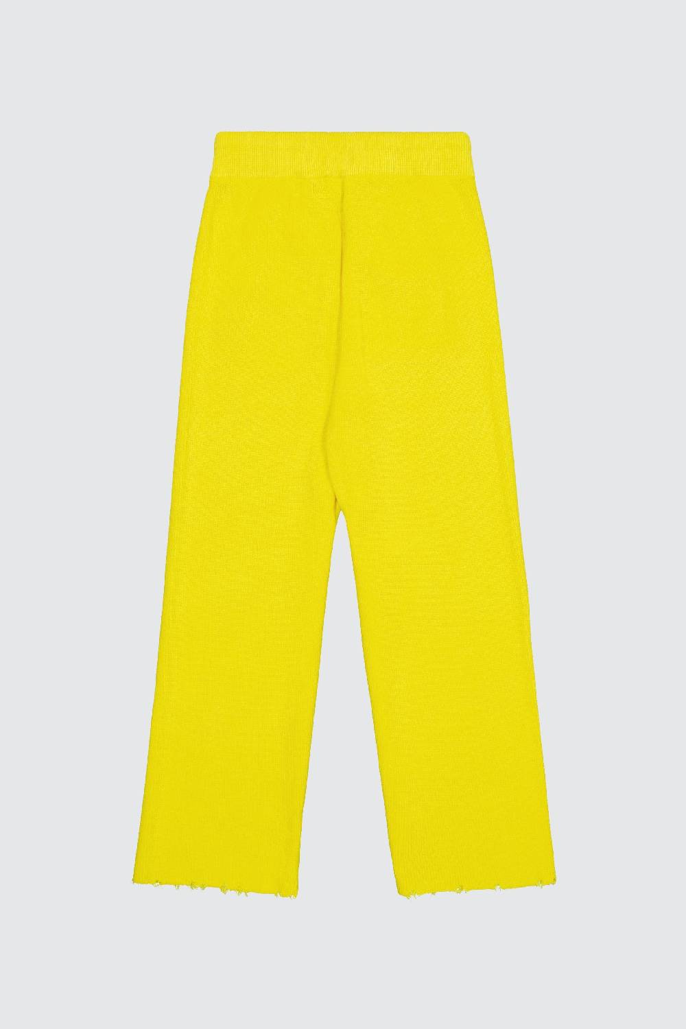 Laneus Laneus Pantalone Yellow In Maglia Effetto Destroyed
