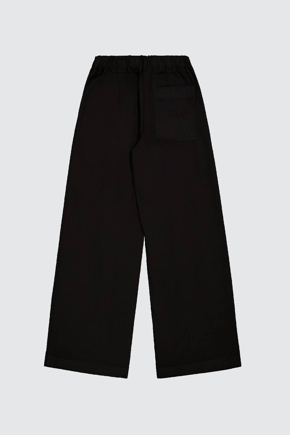 Laneus Laneus Pantaloni Black Loose Fit A Vita Alta