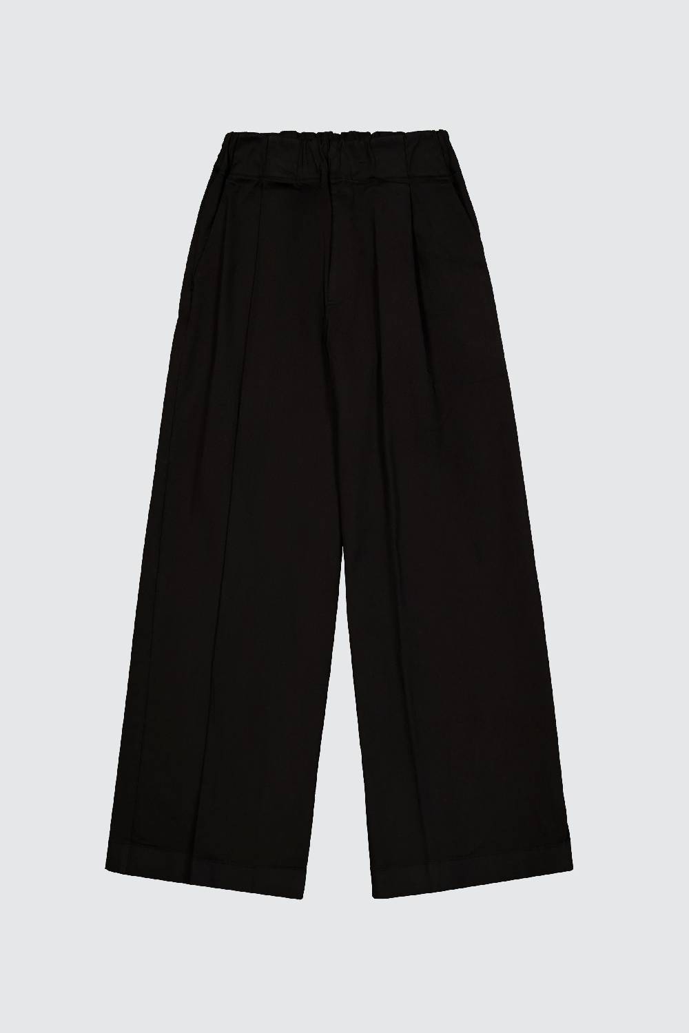 Laneus Laneus pantaloni black loose fit a vita alta