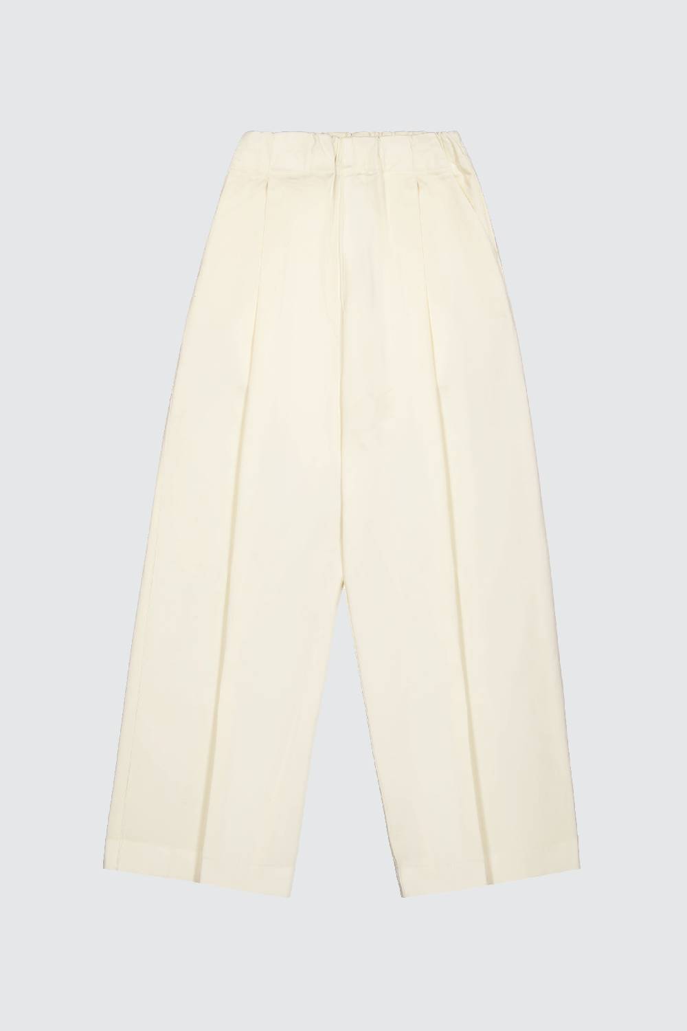 Laneus Laneus pantaloni cream loose fit a vita alta