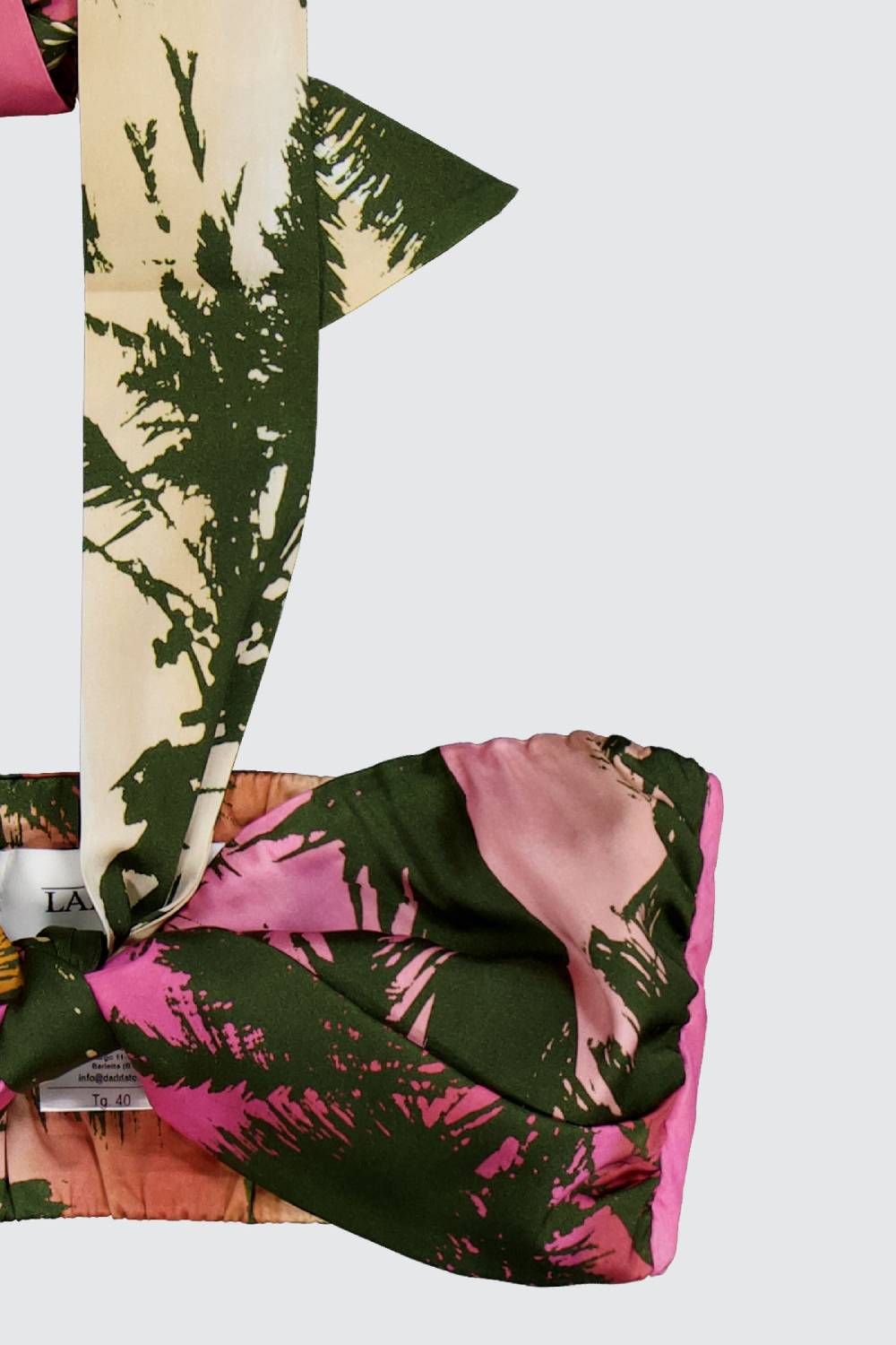 Laneus Laneus Top Con Nodo Effetto Palm Print Allover