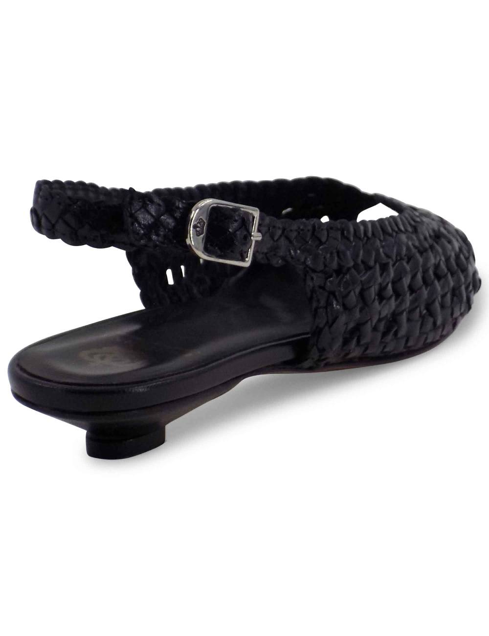 L'ARIANNA BALLERINA SP1770/RT IN PELLE INTRECCIATA NERA