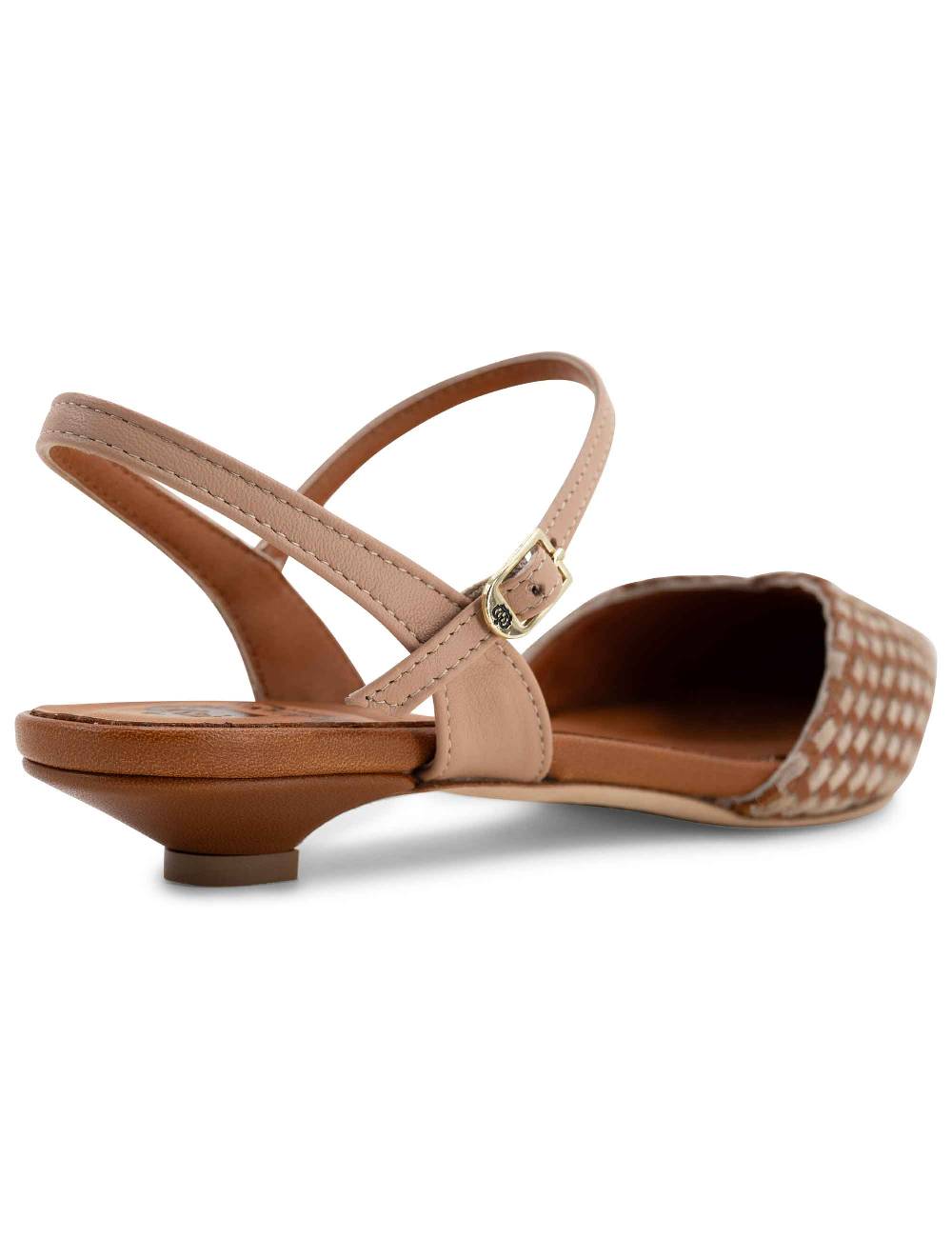 L'ARIANNA Ballerine BL1488/rt Da Donna In Cuoio E Nude Con Cinturino Alla Caviglia L'Arianna