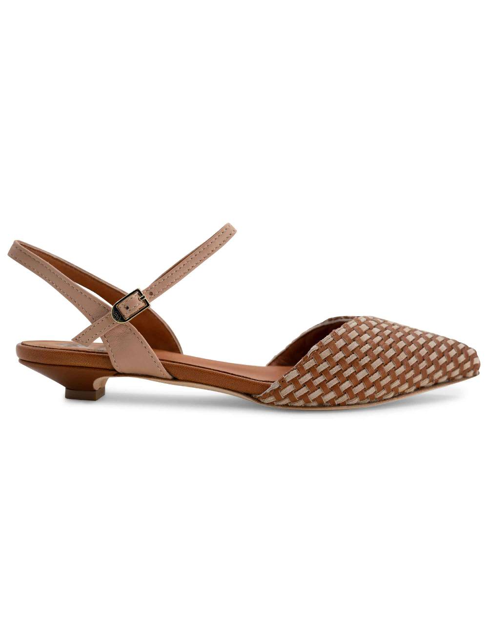 L'ARIANNA Ballerine BL1488/rt da donna in cuoio e nude con cinturino alla caviglia L'Arianna