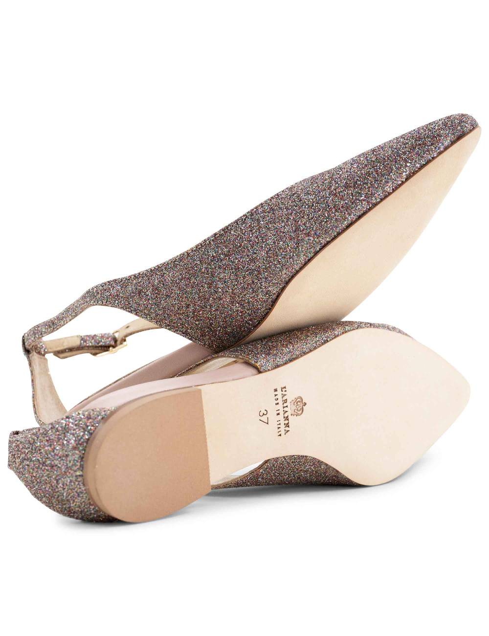 L'ARIANNA BALLERINE BL1599 DA DONNA IN Tessuto Luxury Multicolor CON TACCO BASSO L'ARIANNA