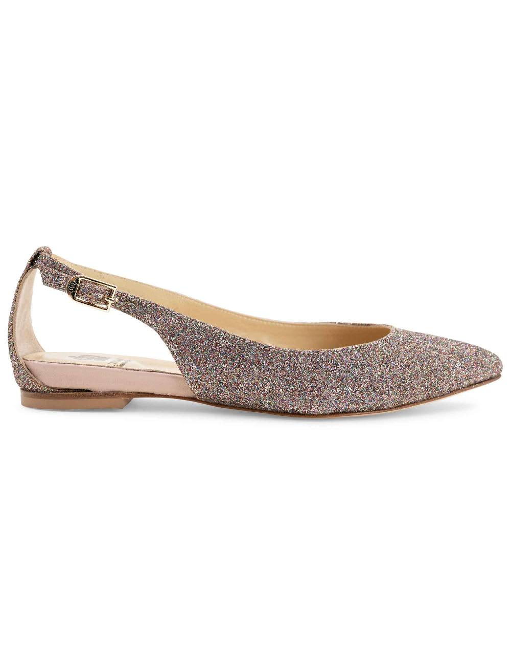 L'ARIANNA BALLERINE BL1599 DA DONNA IN tessuto luxury multicolor CON TACCO BASSO L'ARIANNA