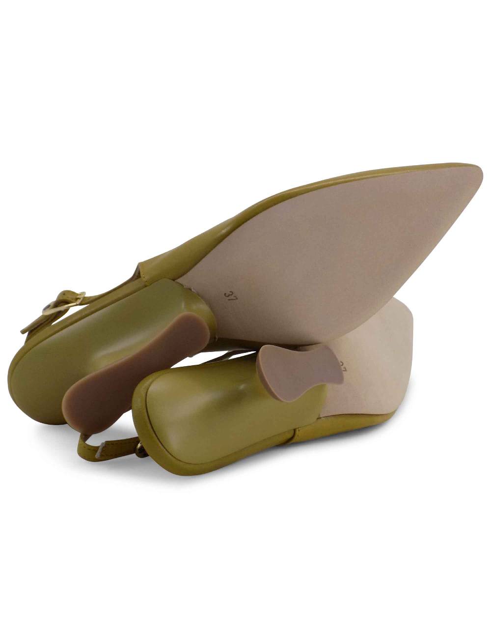 L'ARIANNA Decollete Ch1754/z Slingback Color Cedro Con Tacco A Zeppa L'arianna