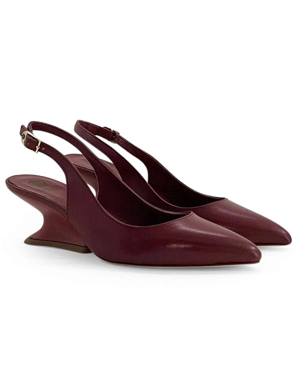 L'ARIANNA Decollete Ch1754/z Slingback Color COUTURE Con Tacco A Zeppa L'arianna