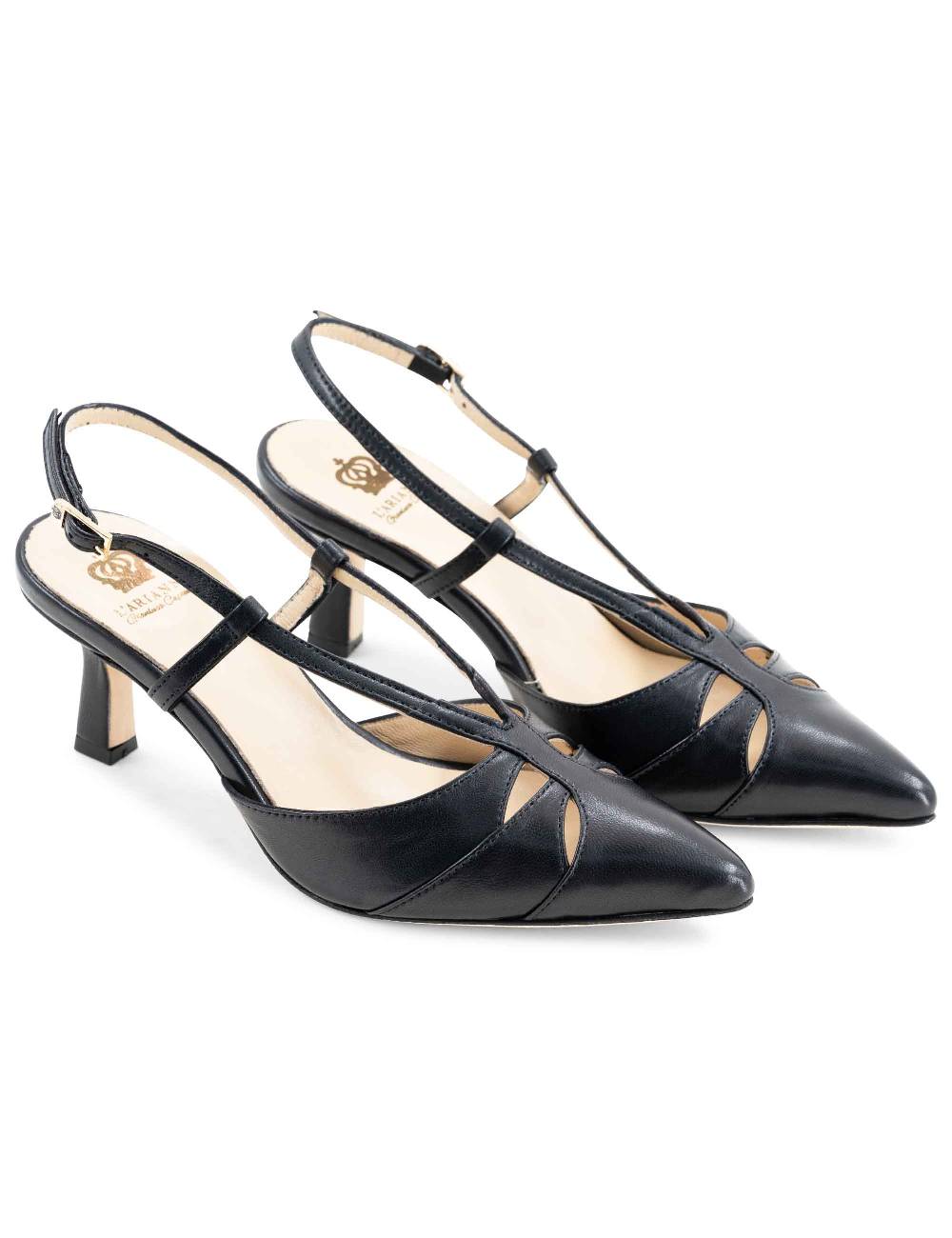 L'ARIANNA Decollete CH1757 Da Donna In Pelle BERLINO NERO L'Arianna