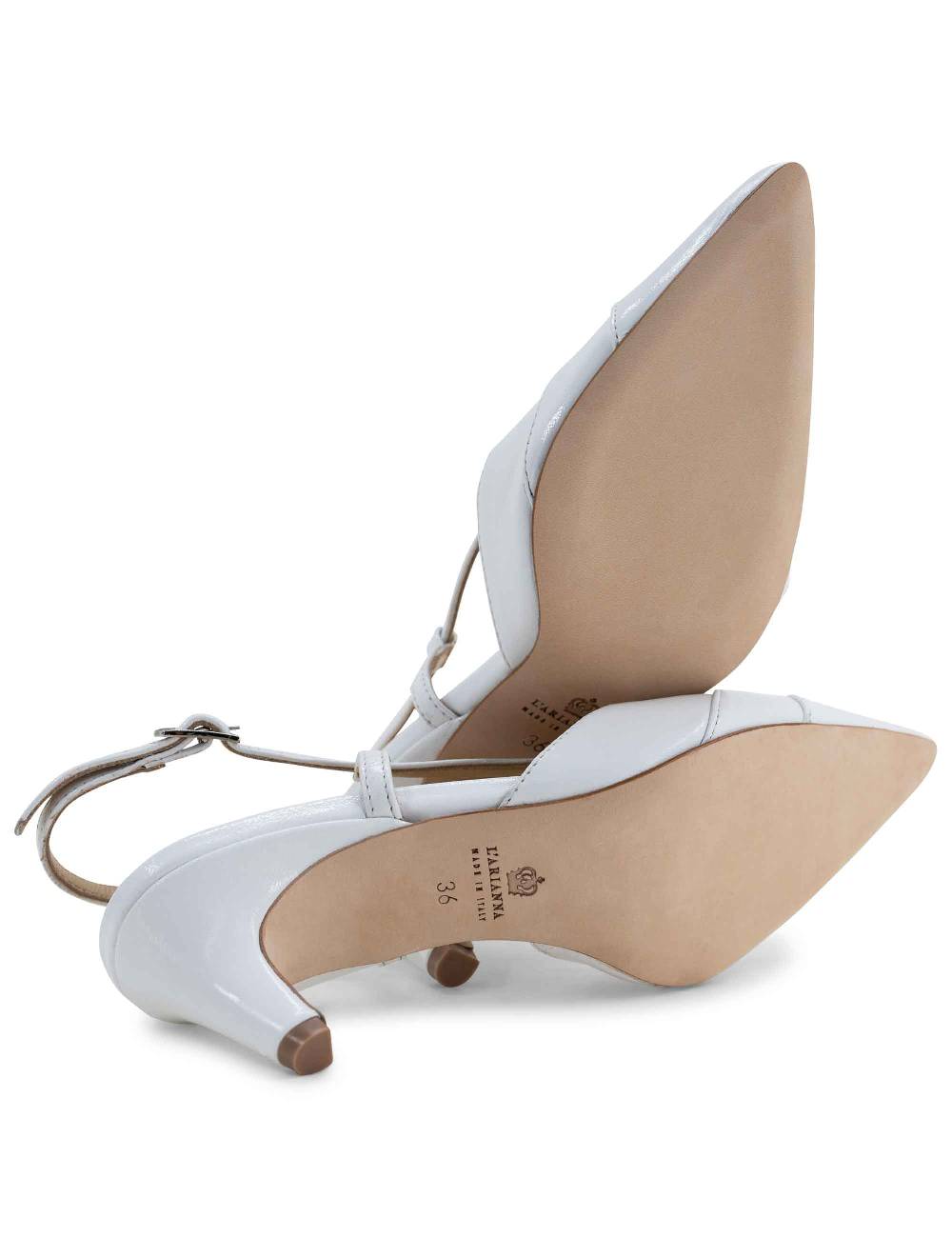 L'ARIANNA Decollete CH1757 Da Donna In Pelle Lux Bianco L'Arianna