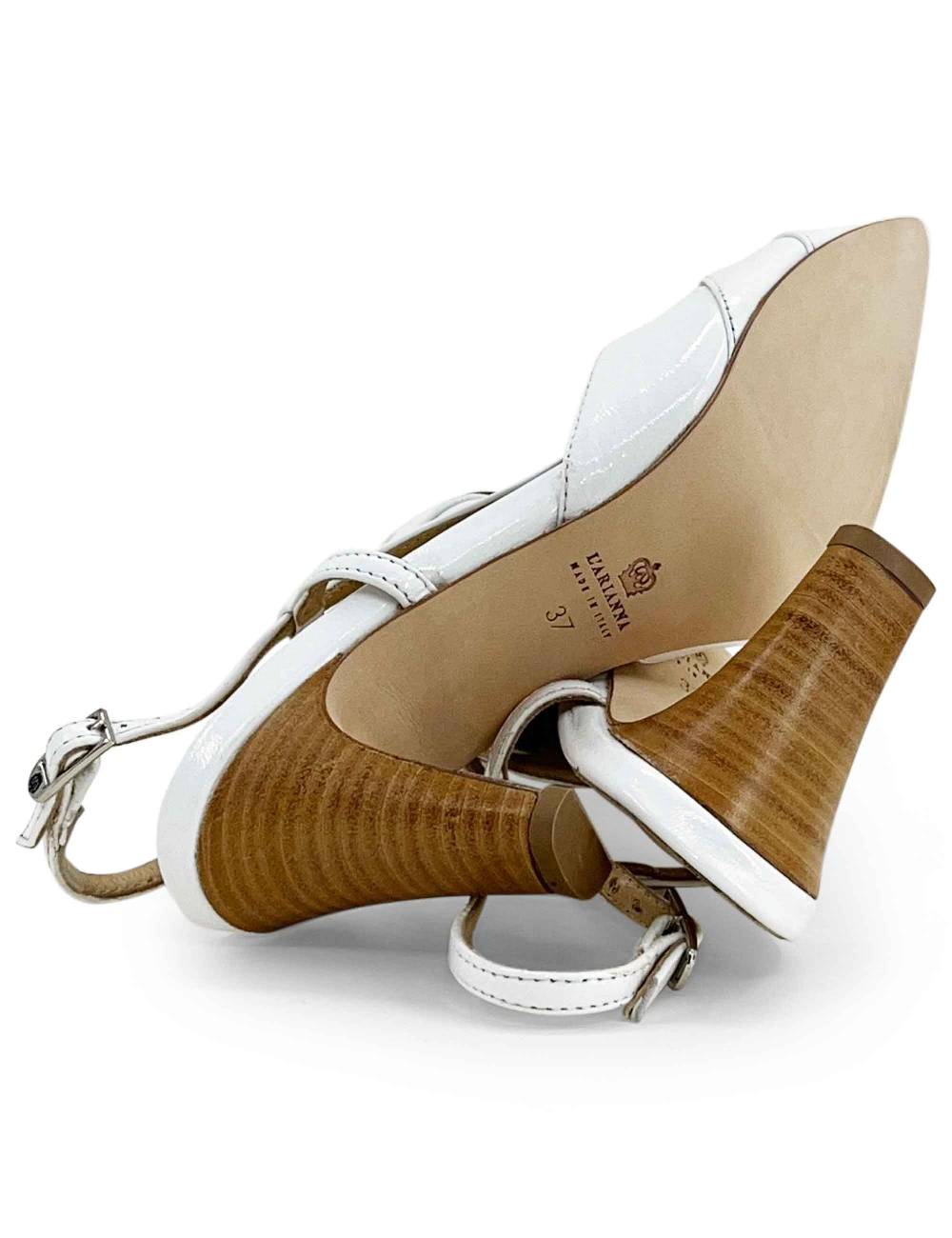 L'ARIANNA Decollete Ch1758/c Da Donna In Pelle Lux Bianco L'arianna