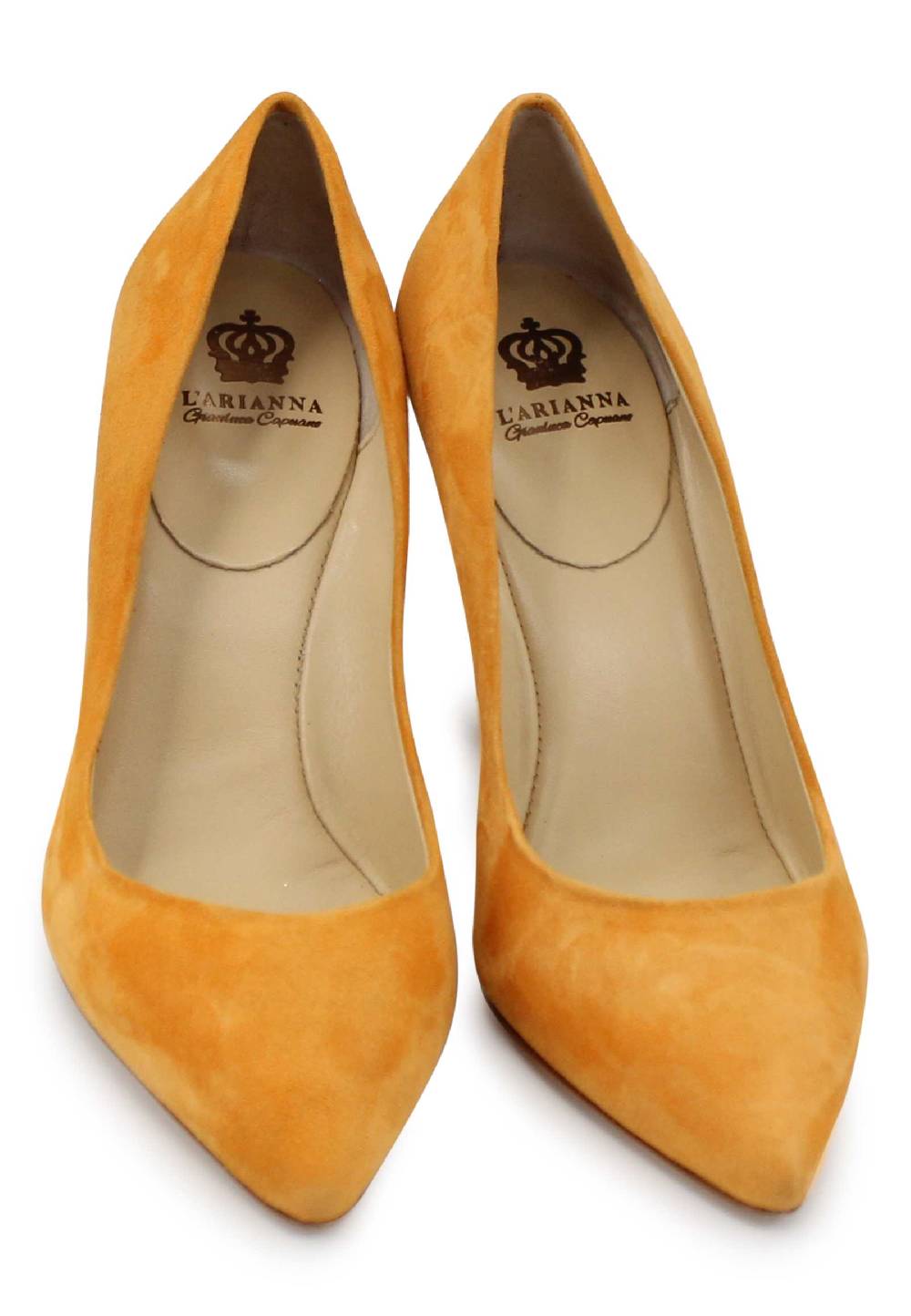 L'ARIANNA Decollete DE1002/RT Donna In Camoscio Arancione Con Tacco Alto