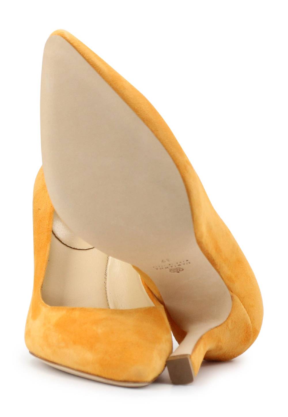 L'ARIANNA Decollete DE1002/RT Donna In Camoscio Arancione Con Tacco Alto