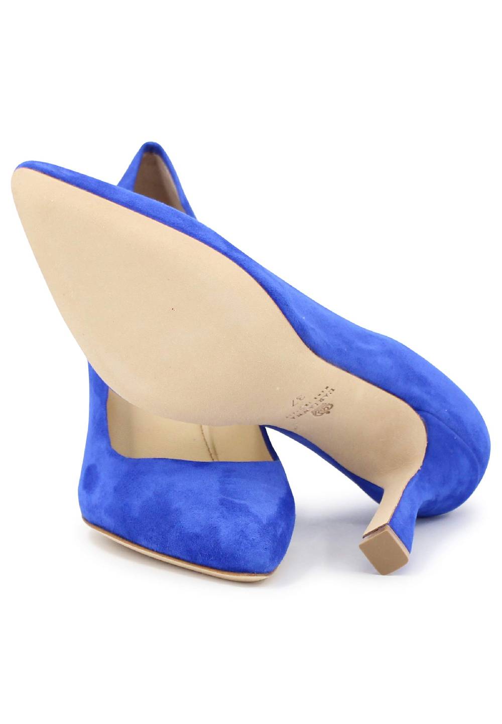 L'ARIANNA Decollete DE1002/RT Donna In Camoscio Blu Con Tacco Alto