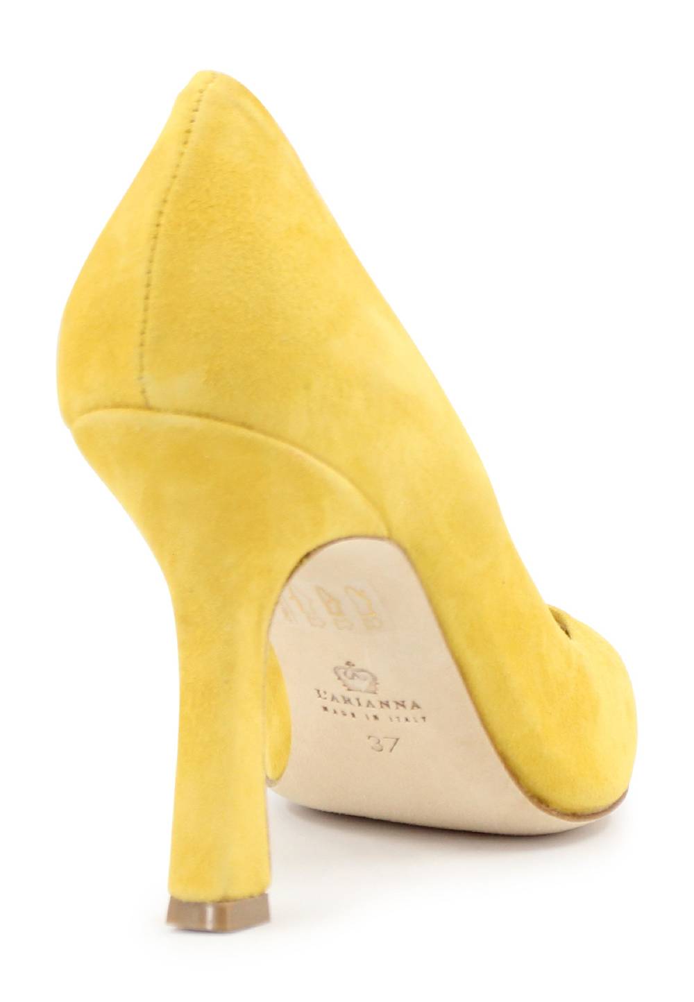 L'ARIANNA Decollete DE1002/RT Donna In Camoscio Giallo Con Tacco Alto