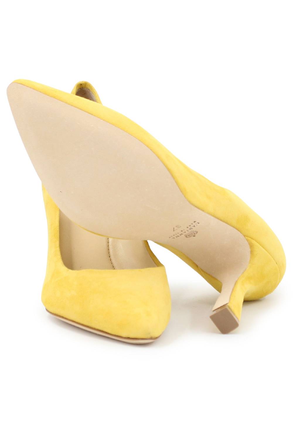 L'ARIANNA Decollete DE1002/RT Donna In Camoscio Giallo Con Tacco Alto