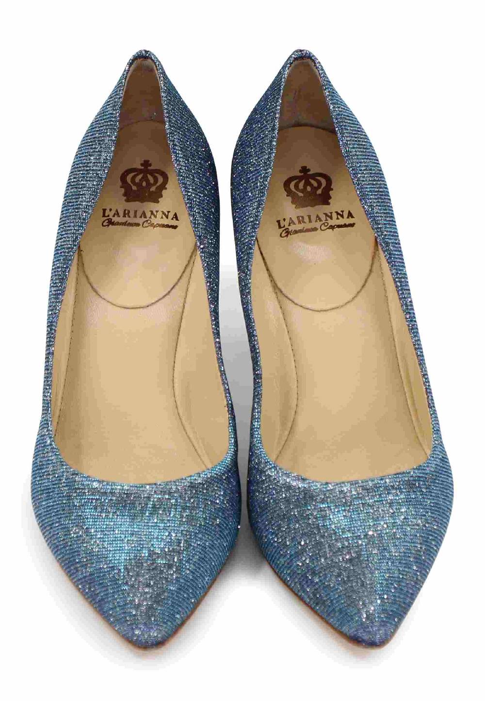 L'ARIANNA Decollete DE1002/RT Donna In Tessuto Lux Demin Con Tacco Alto