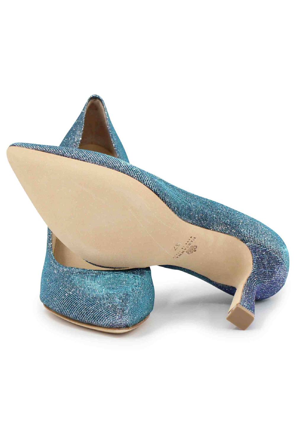 L'ARIANNA Decollete DE1002/RT Donna In Tessuto Lux Demin Con Tacco Alto