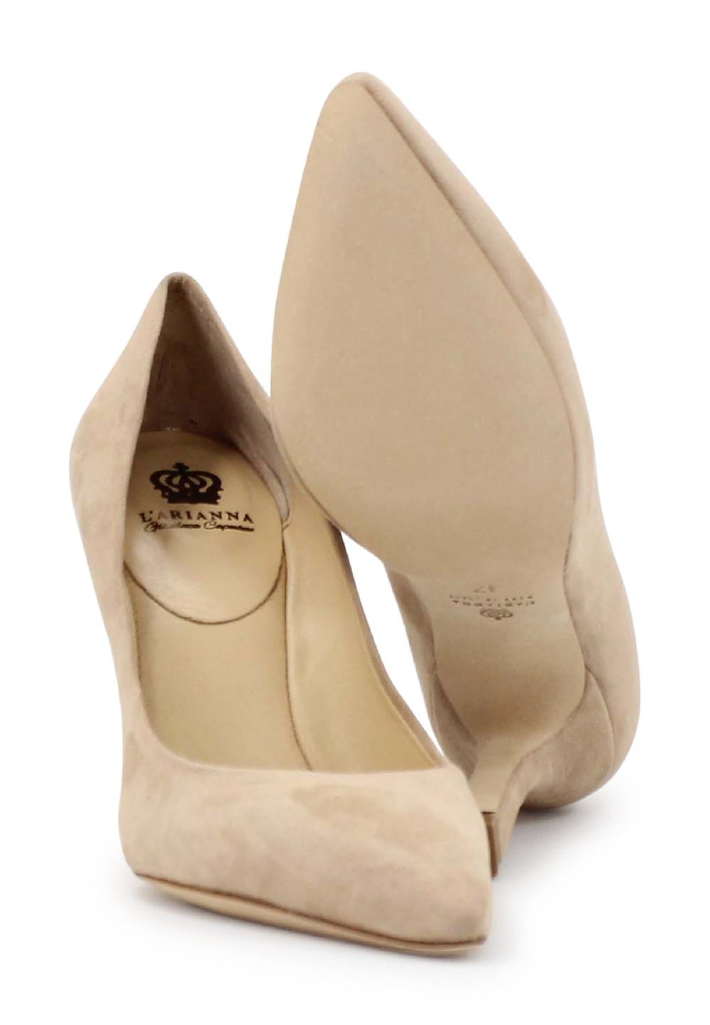 L'ARIANNA Decollete DE1002/RT In Camoscio Nude Con Tacco Alto