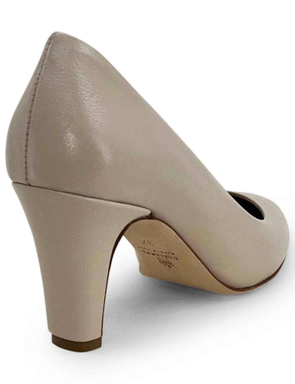 L'ARIANNA Decollete De1555/r In Morbidissima Pelle Kiss E Tacco Rivestito