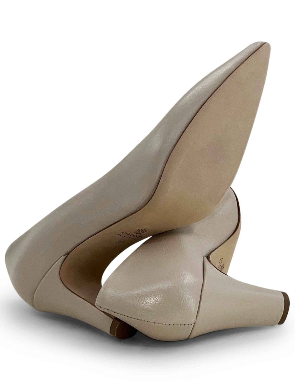 L'ARIANNA Decollete De1555/r In Morbidissima Pelle Kiss E Tacco Rivestito