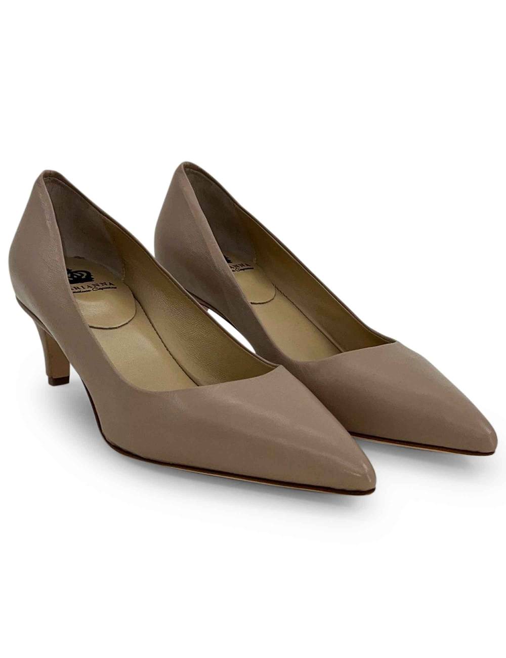 L'ARIANNA Decollete De1716 In Bilbao Ecru Con Tacco Tono Su Tono