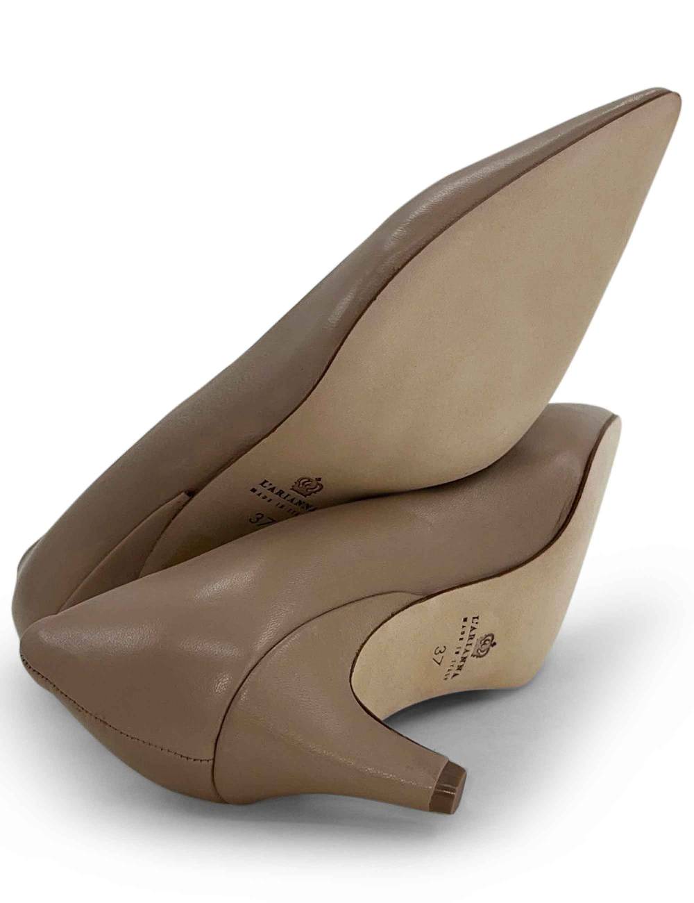 L'ARIANNA Decollete De1716 In Bilbao Ecru Con Tacco Tono Su Tono