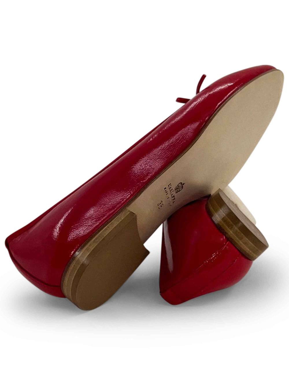 L'ARIANNA Ballerina Bl1705 In Pelle Lux Rosso