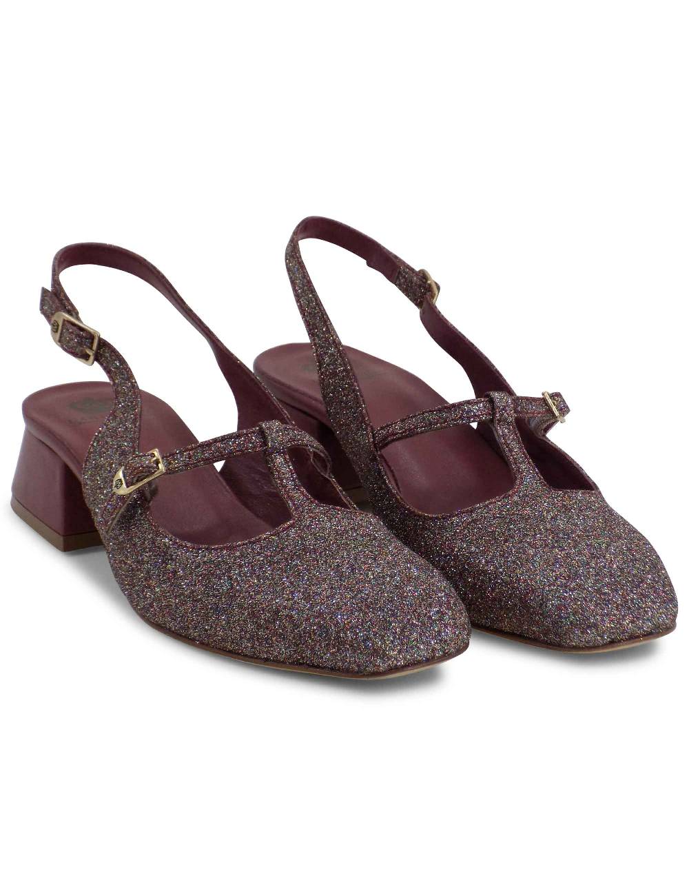 L'ARIANNA DECOLLETE CH1720/G IN TESSUTO GLITTER