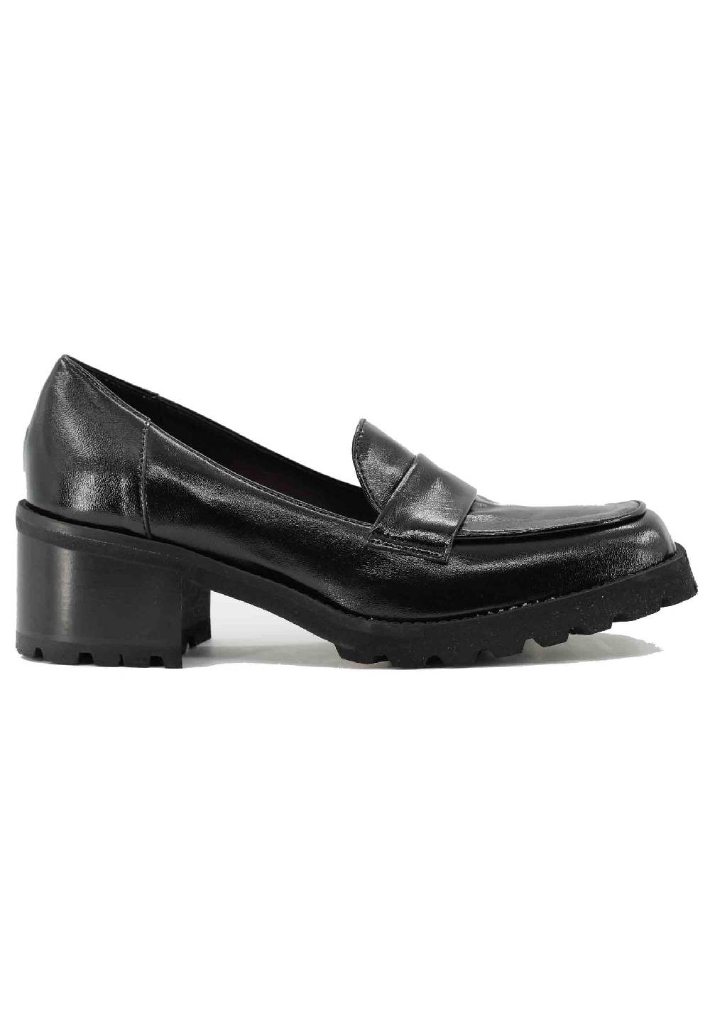L'ARIANNA Mocassini MO1664/ROCCIA in pelle lux nero