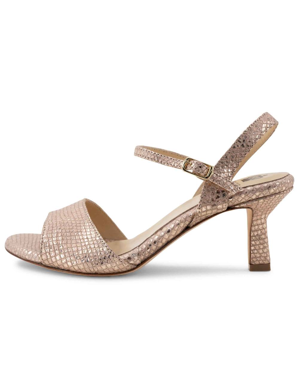 L'ARIANNA Sandali Ds1510/rt In Tessuto Stampato Laminato Nude L'arianna