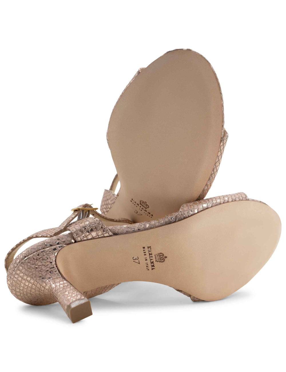 L'ARIANNA Sandali Ds1510/rt In Tessuto Stampato Laminato Nude L'arianna