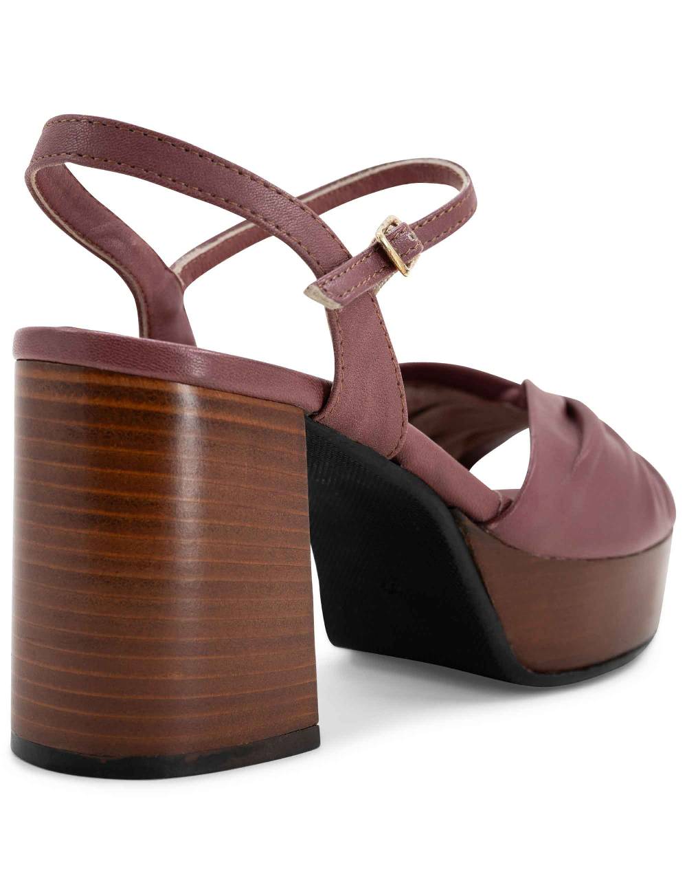 L'ARIANNA Sandali Ds1648 Da Donna In Pelle Couture Con Tacco E Plateau In Cuoio L'Arianna