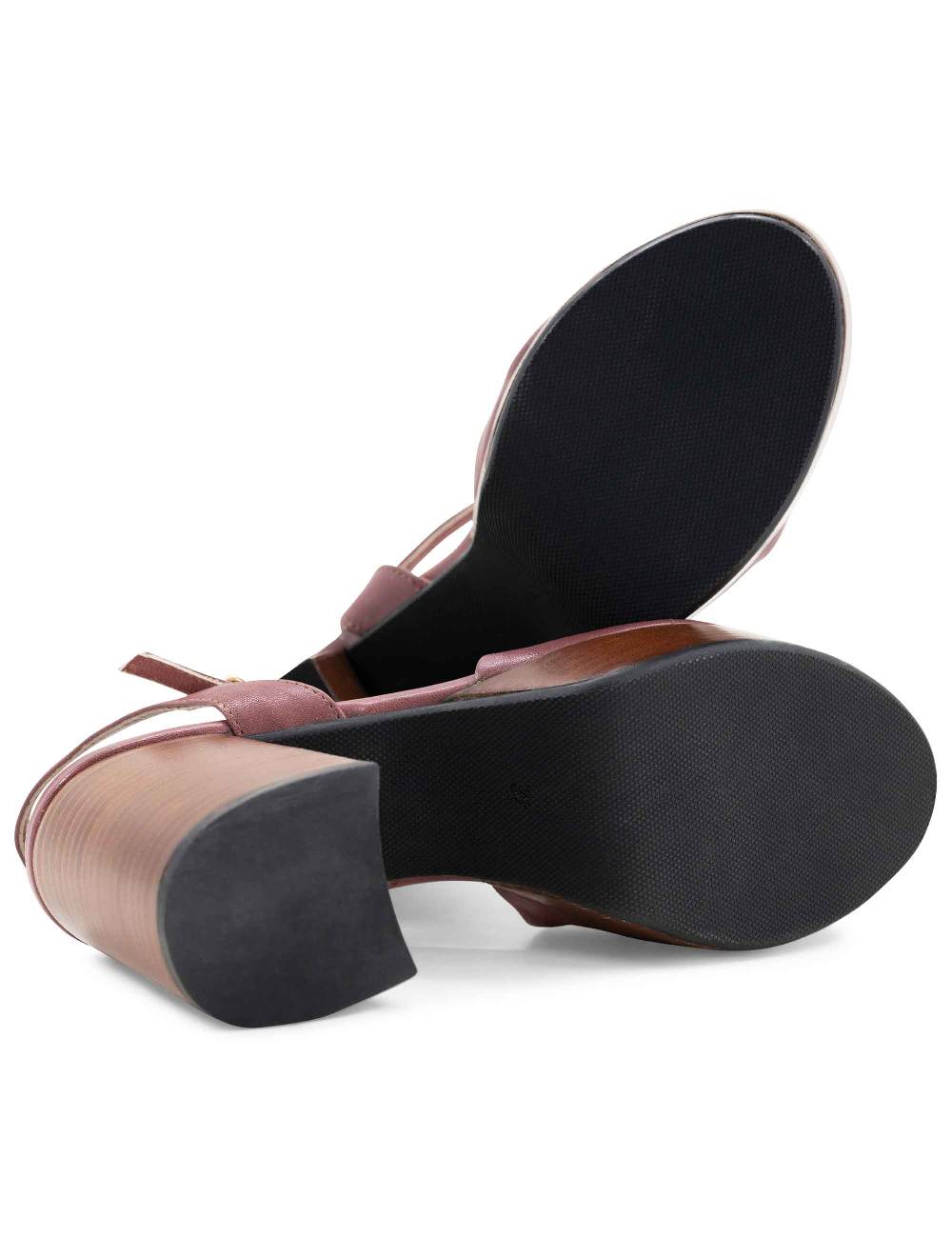 L'ARIANNA Sandali Ds1648 Da Donna In Pelle Couture Con Tacco E Plateau In Cuoio L'Arianna