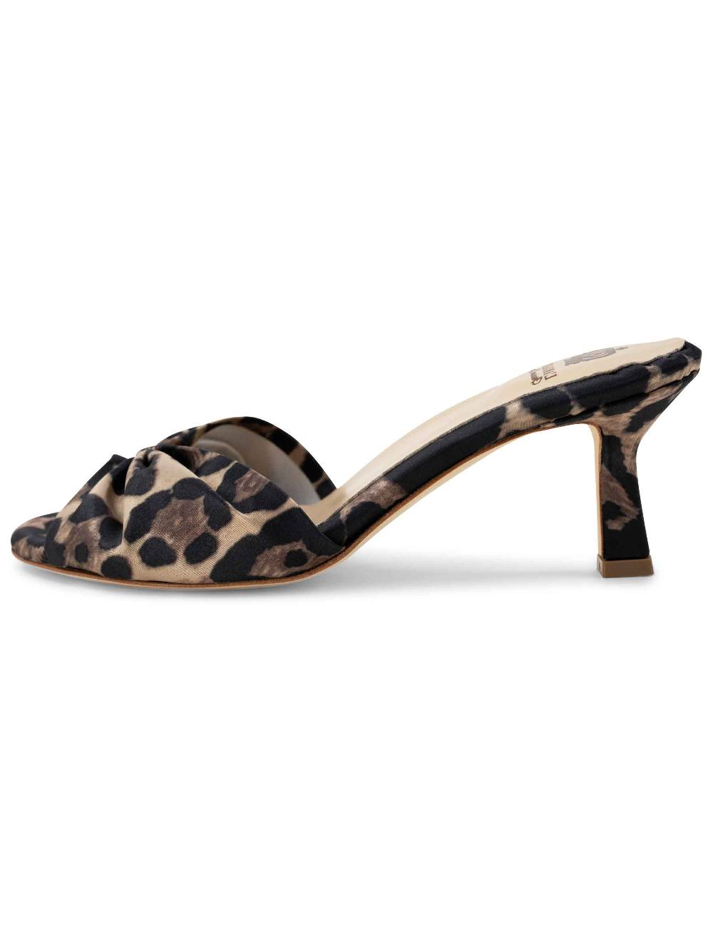 L'ARIANNA Sandali Ds1649/rt Donna Inraso Animalier Color Nero Con Tacco Basso