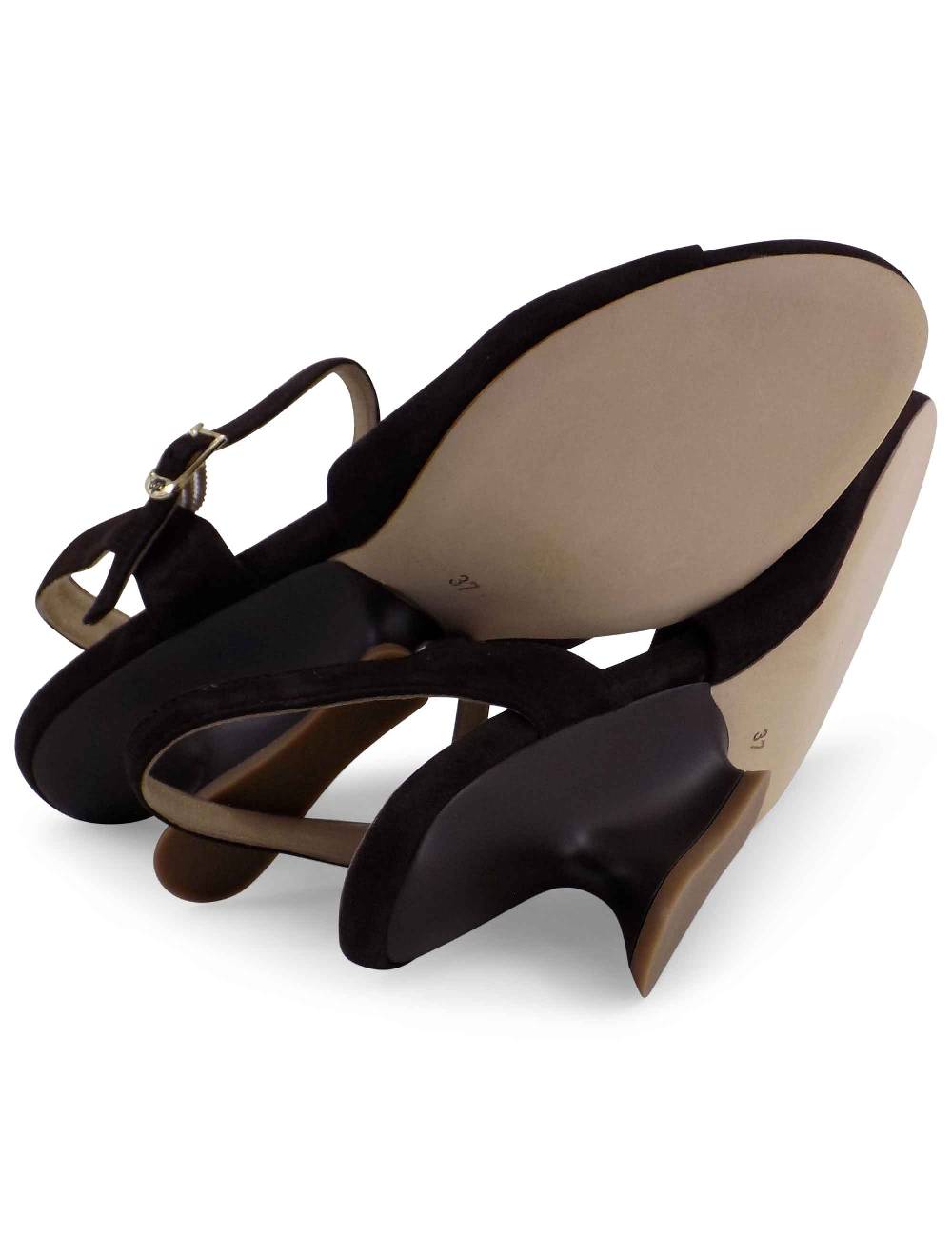 L'ARIANNA Sandali Ds1736/z In Camoscio Testa Di Moro Con Tacco A Zeppa