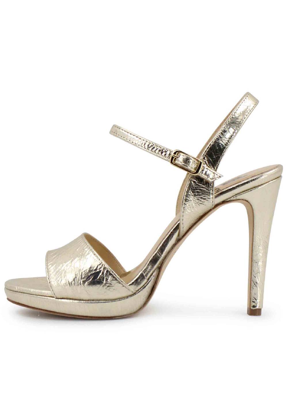 L'ARIANNA Sandali DS7055 Donna In Pelle Oro Con Tacco Alto A Spillo