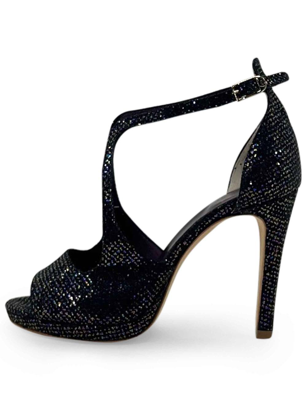 L'ARIANNA Sandali Sp1719 In Moon Prugna Con Plateau E Tacco Tono Su Tono