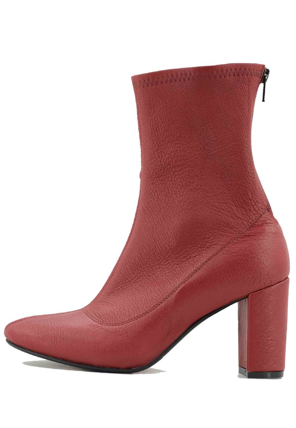 L'ARIANNA Stivaletti EL3002 In Elasticizzato Rosso Con Tacco Alto