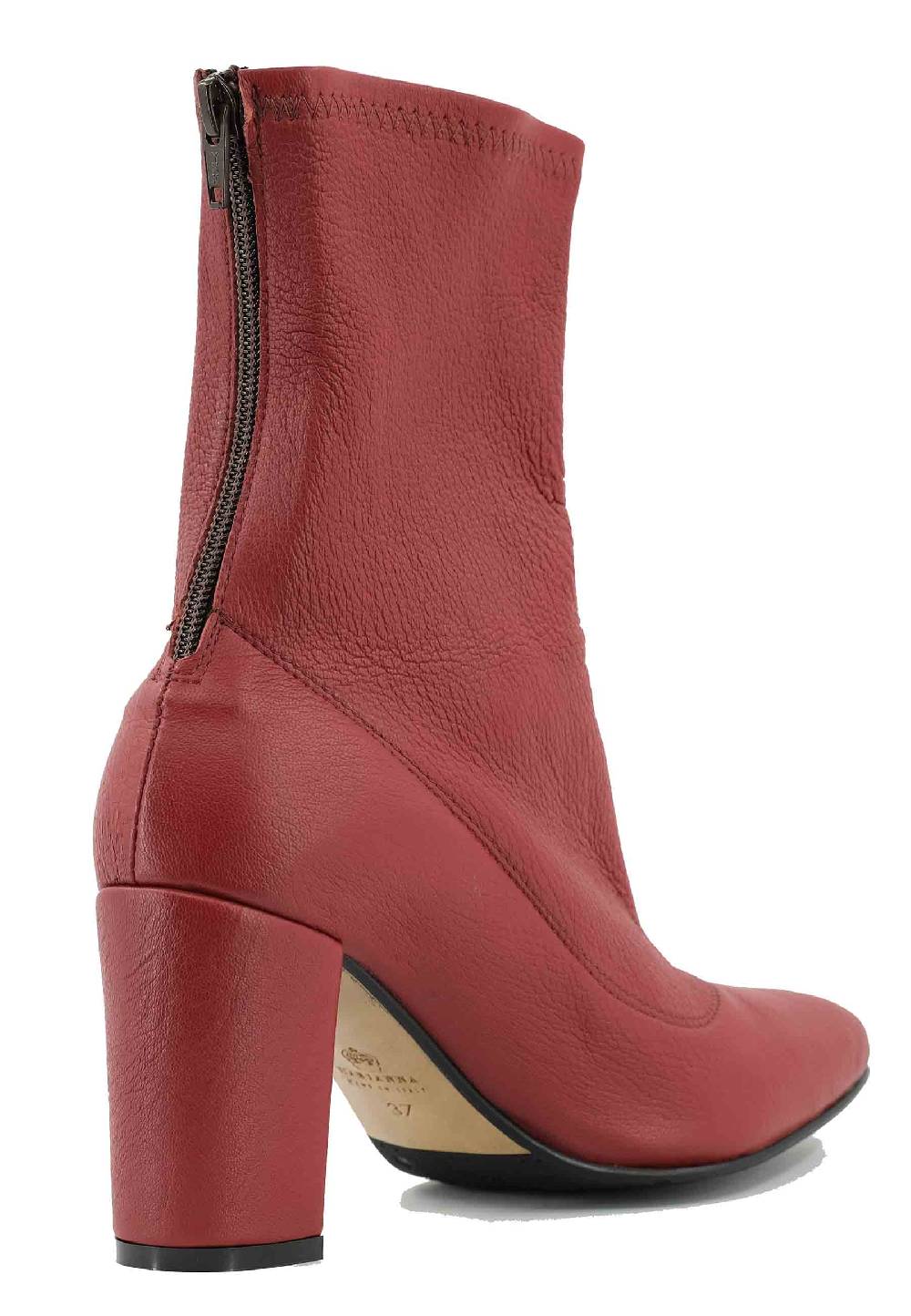 L'ARIANNA Stivaletti EL3002 In Elasticizzato Rosso Con Tacco Alto
