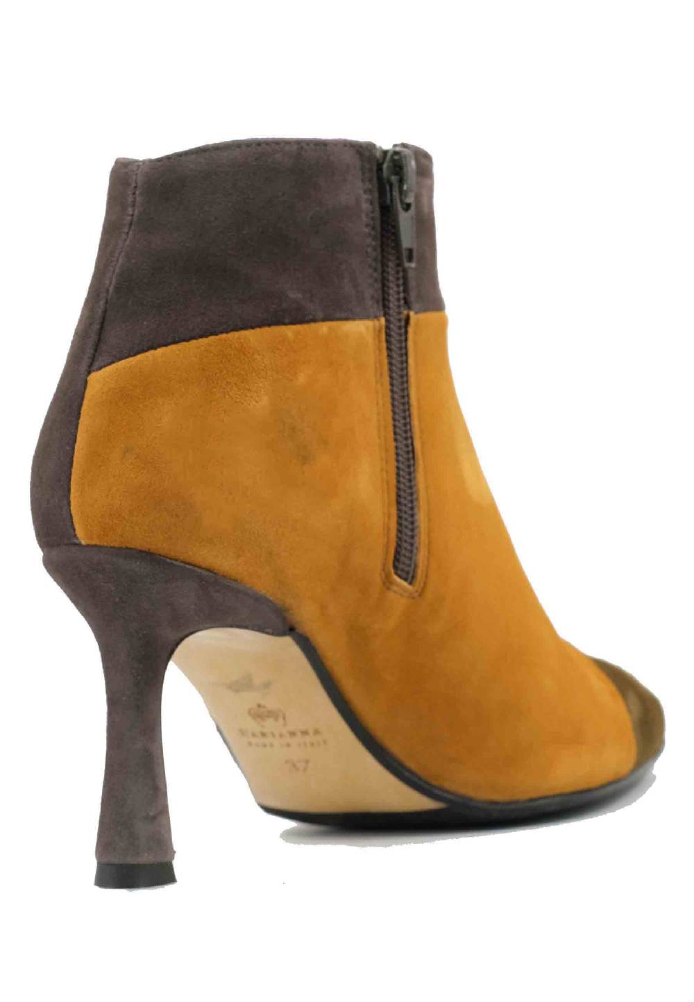 L'ARIANNA Stivaletti TR1672/RT In Camoscio Verde Con Tacco Alto