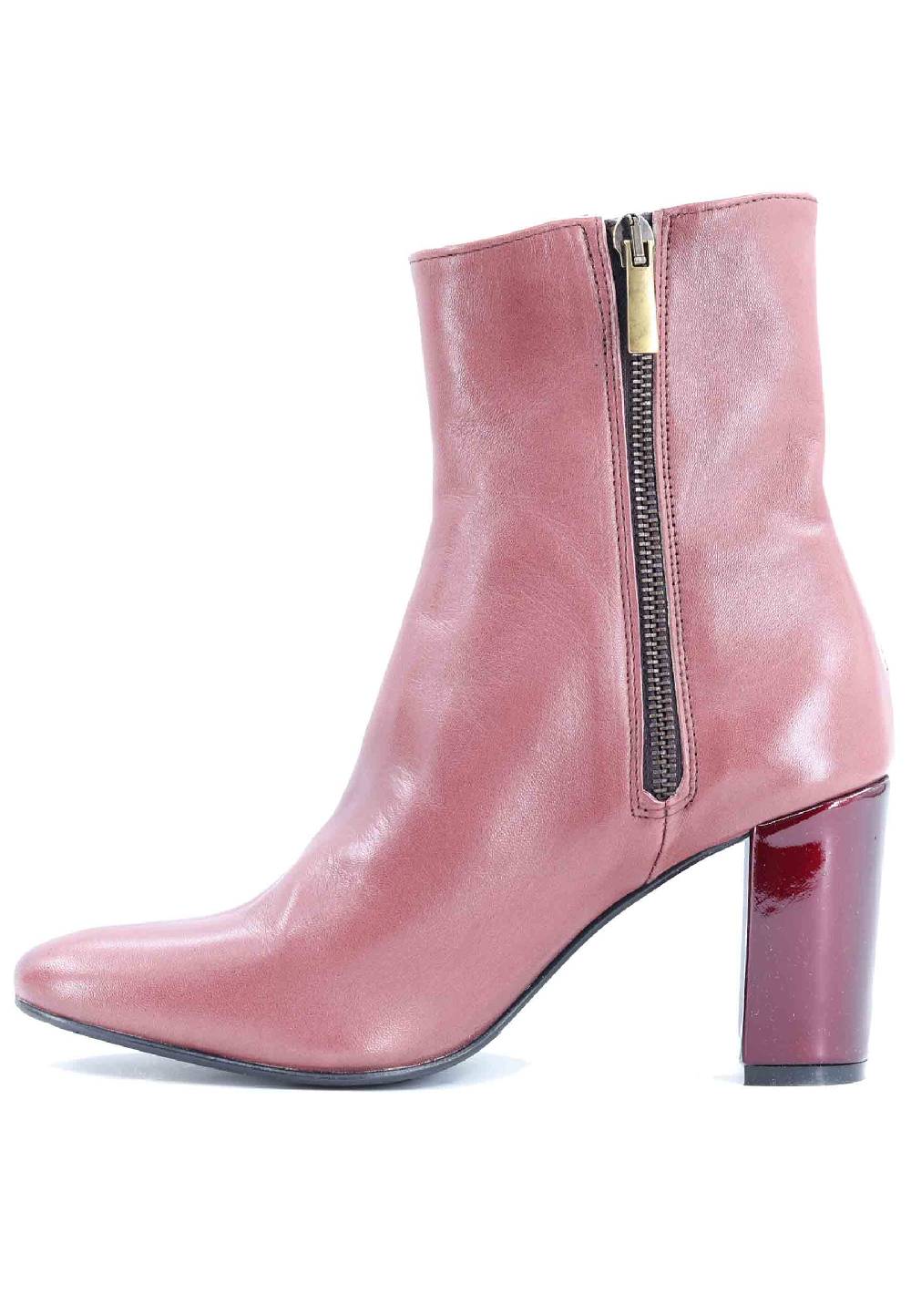 L'ARIANNA Stivaletti Tr1692/g Da Donna In Pelle Laminta Rosa Antico