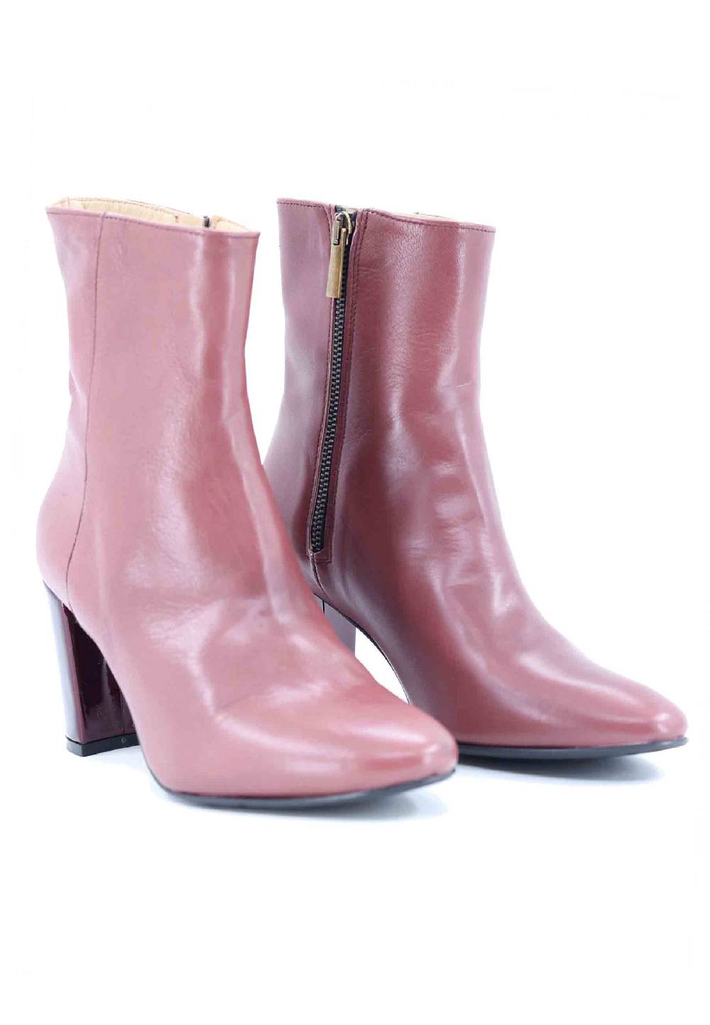 L'ARIANNA Stivaletti Tr1692/g Da Donna In Pelle Laminta Rosa Antico