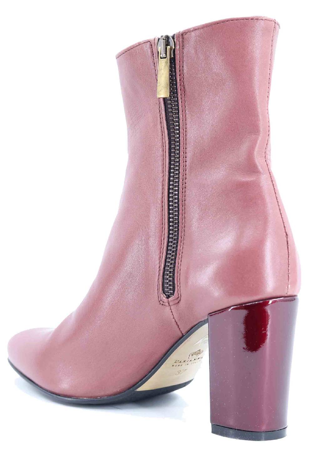 L'ARIANNA Stivaletti Tr1692/g Da Donna In Pelle Laminta Rosa Antico