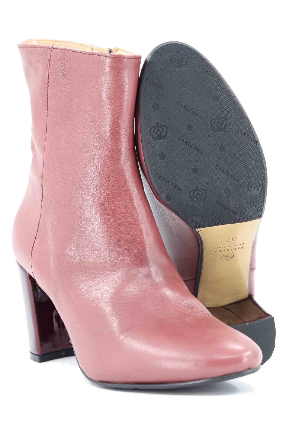 L'ARIANNA Stivaletti Tr1692/g Da Donna In Pelle Laminta Rosa Antico